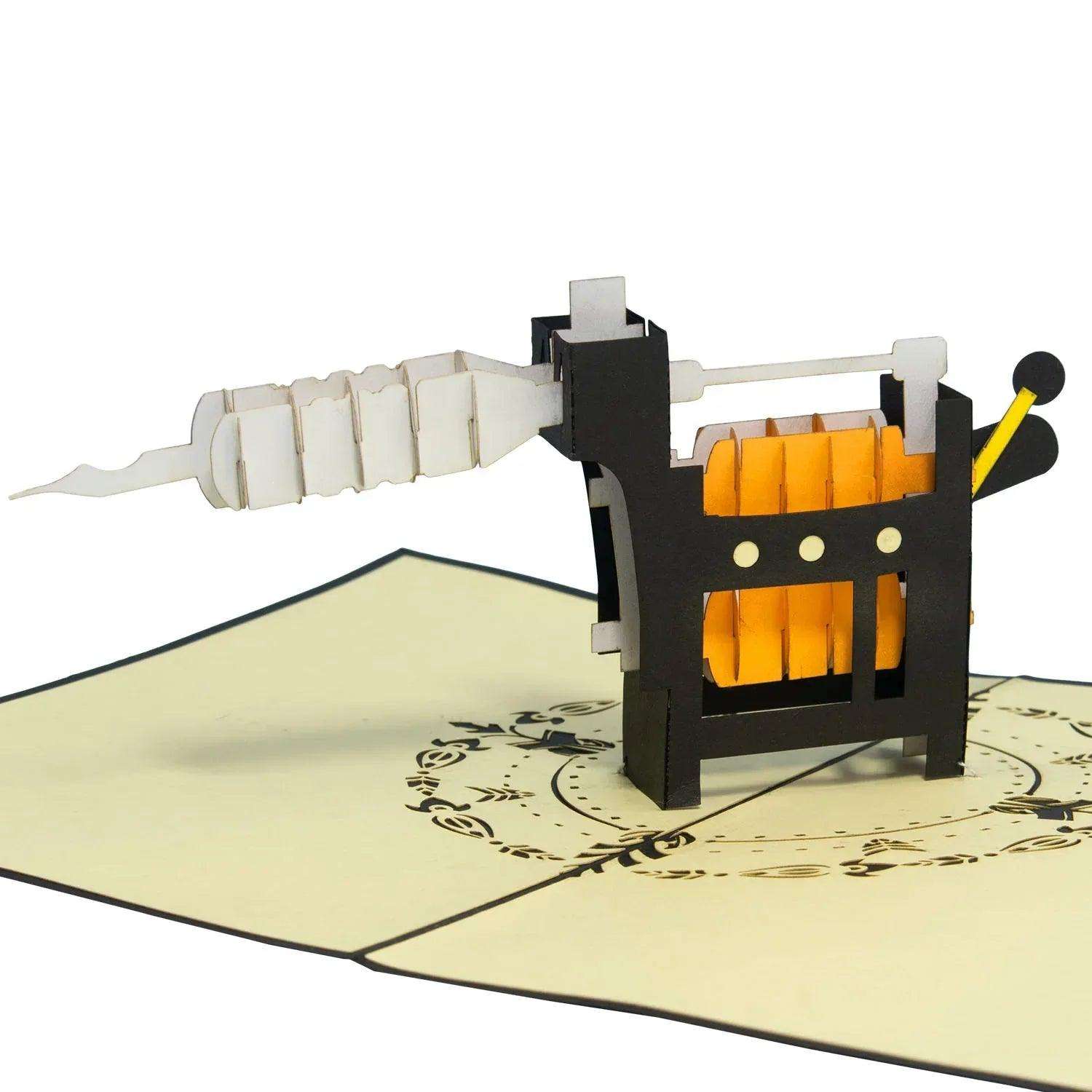 3D Pop-Up Karte Tattoomaschine, N31 - LINPopUp