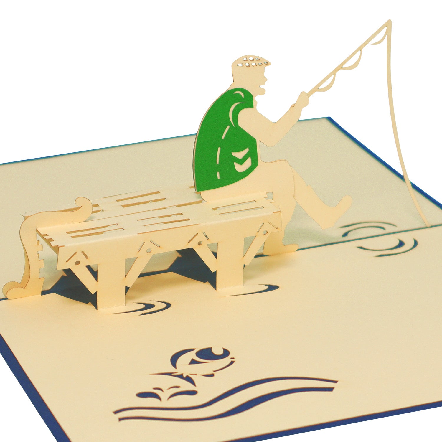 3D Pop-Up Karte Urlaub & Entspannung, Angeln, N105