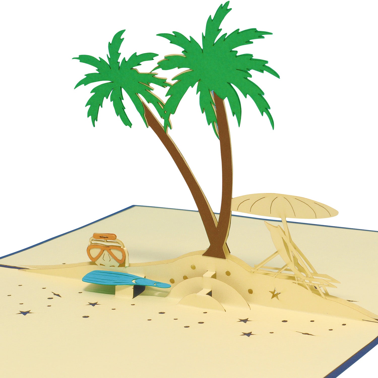 3D Pop-Up Karte Urlaub & Entspannung, Schnorcheln, N109