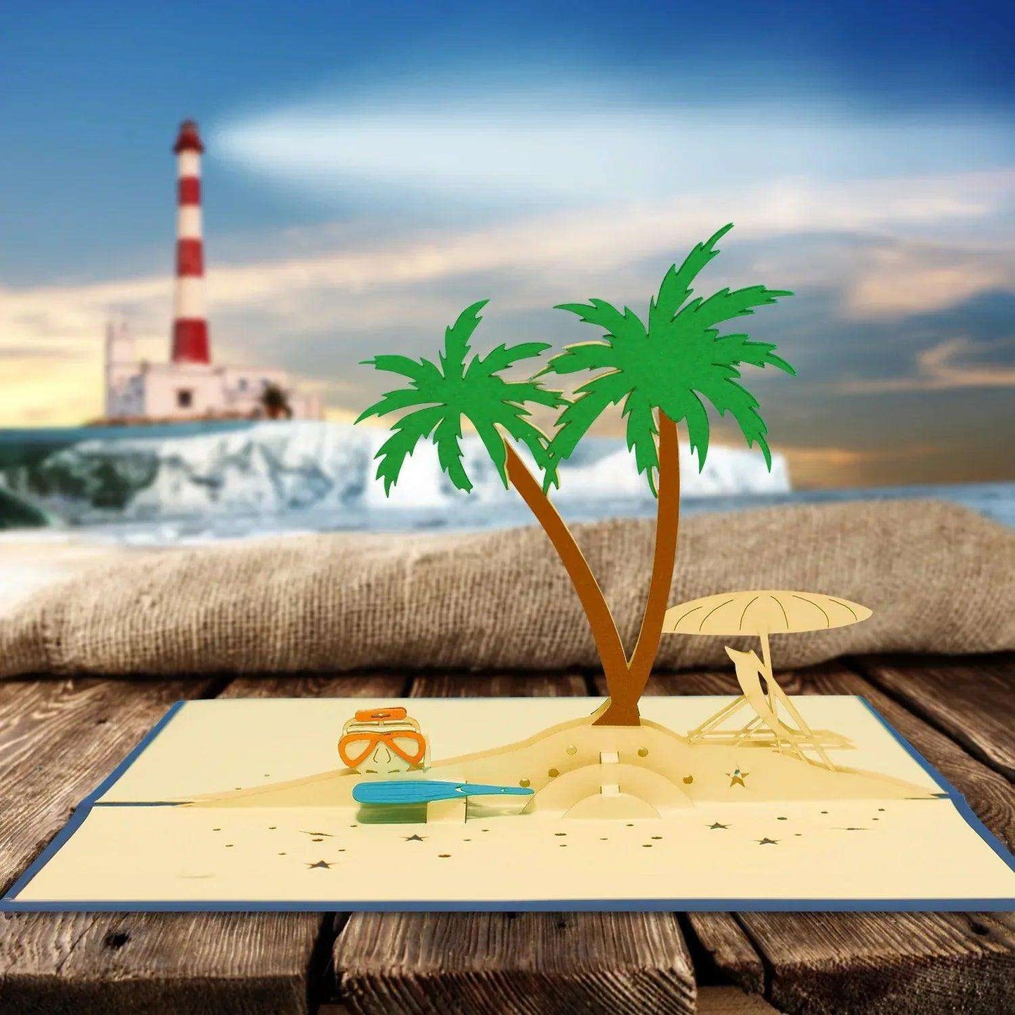 3D Pop-Up Karte Urlaub & Entspannung, Schnorcheln, N109 - LINPopUp