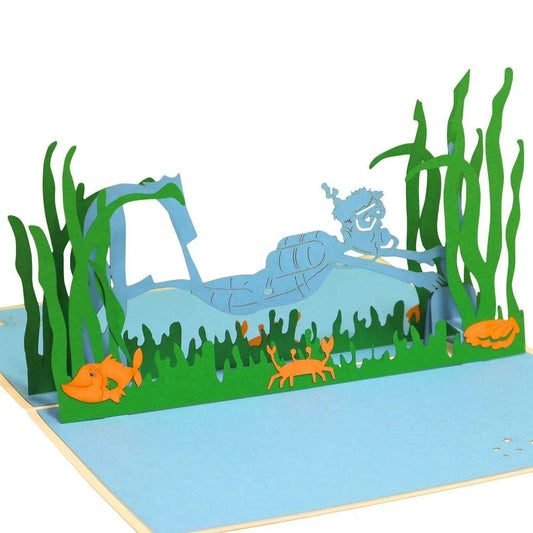 3D Pop-Up Karte Urlaub & Entspannung, Schnorcheln, Tauchen, N107 LINPopUp N107
