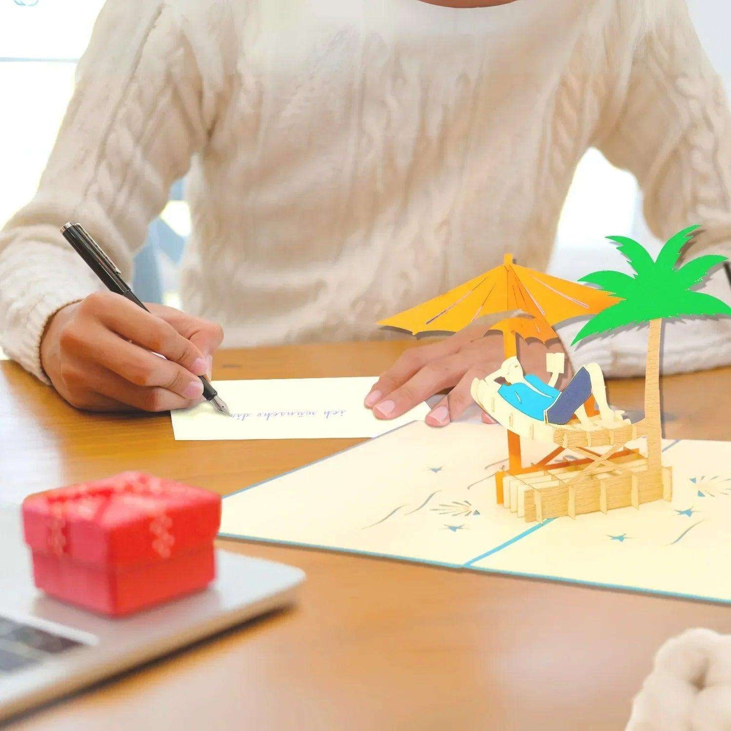 3D Pop-Up Karte Urlaub & Entspannung, Strand, N251 - LINPopUp