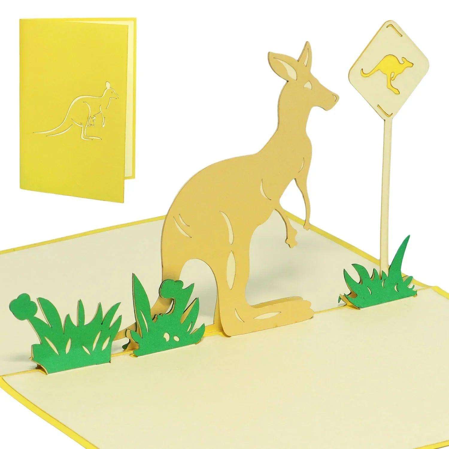 3D Pop-Up Karte Australien Känguru, N297 LINPopUp N297