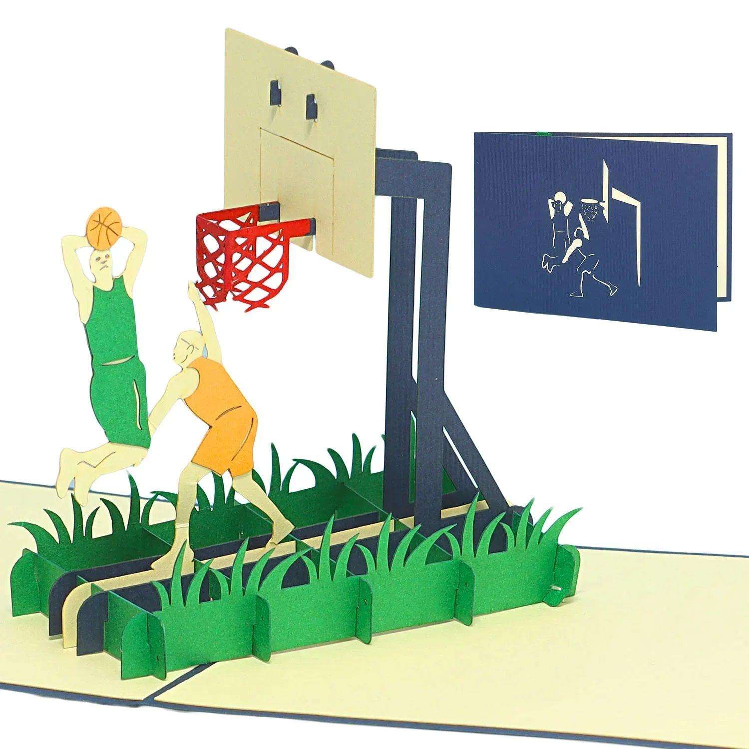 3D Pop-Up Karte Basketball Basketballfeld, N269 - LINPopUp