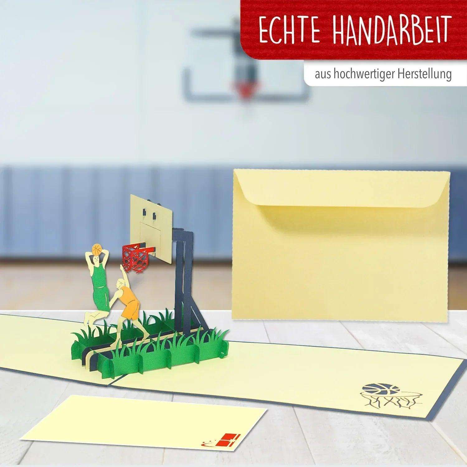 3D Pop-Up Karte Basketball Basketballfeld, N269 - LINPopUp