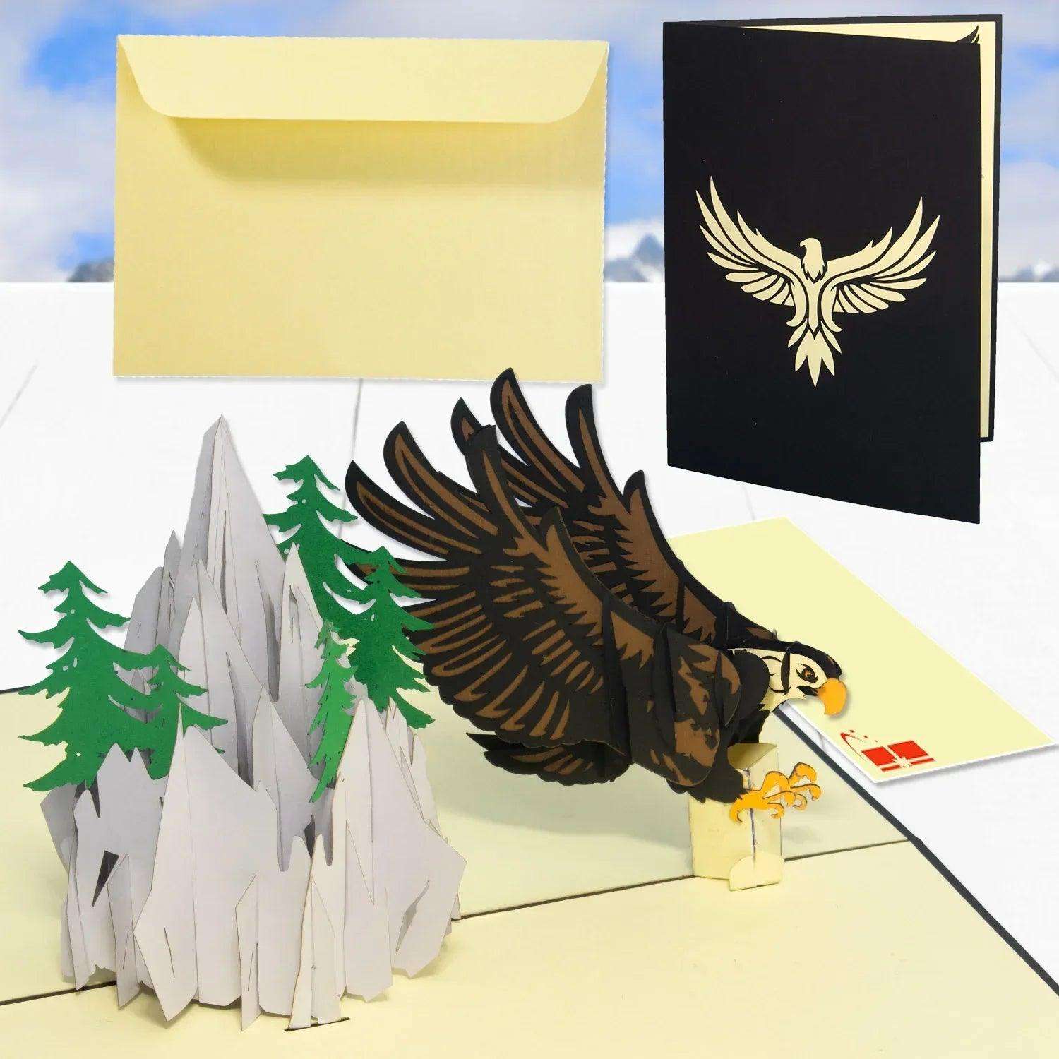 3D Pop-Up Karte Berglandschaft Adler, N53 LINPopUp N53
