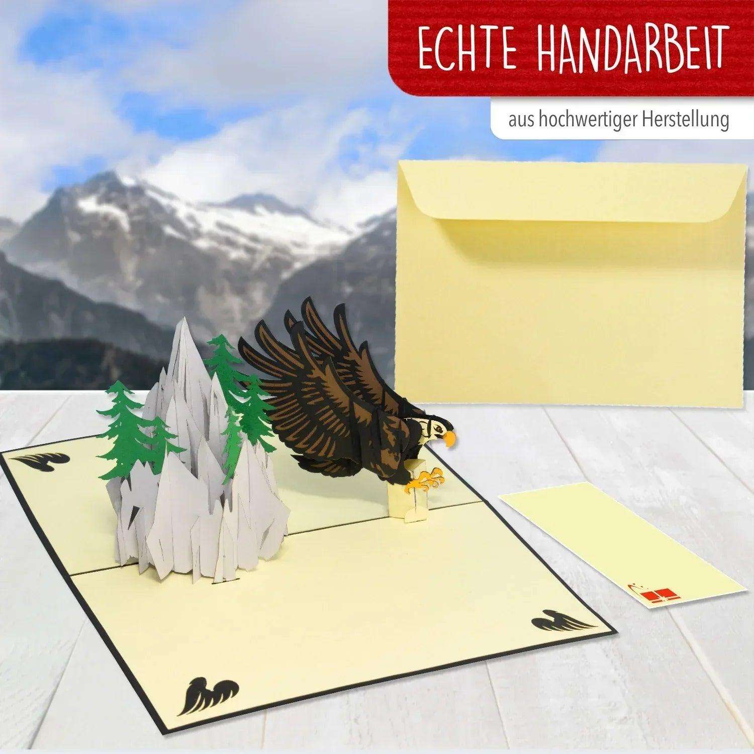 3D Pop-Up Karte Berglandschaft Adler, N53 LINPopUp N53