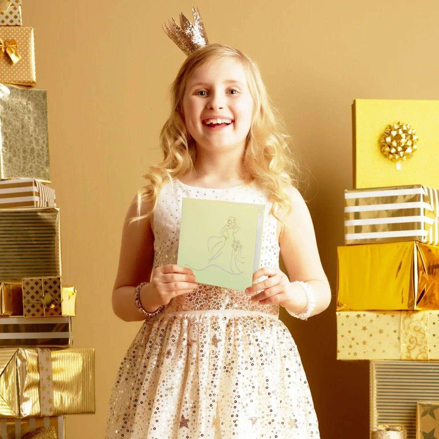 3D Pop-Up Karte Braut Brautkleid Lila, N224 LINPopUp N224