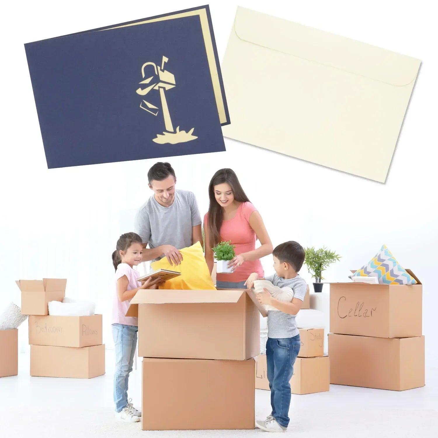 3D Pop-Up Karte Briefkasten Einzug Umzug, N250 - LINPopUp