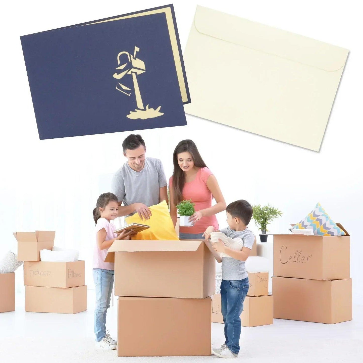 3D Pop-Up Karte Briefkasten Einzug Umzug, N250 - LINPopUp
