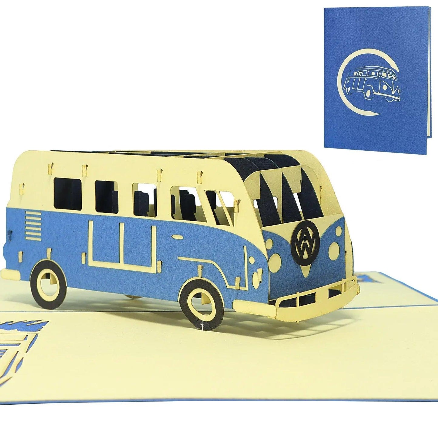 3D Pop-Up Karte, Auto, Bulli, Bus, N333 - LINPopUp