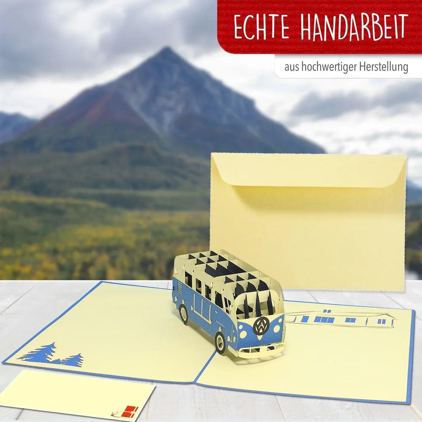 3D Pop-Up Karte, Auto, Bulli, Bus, N333 - LINPopUp