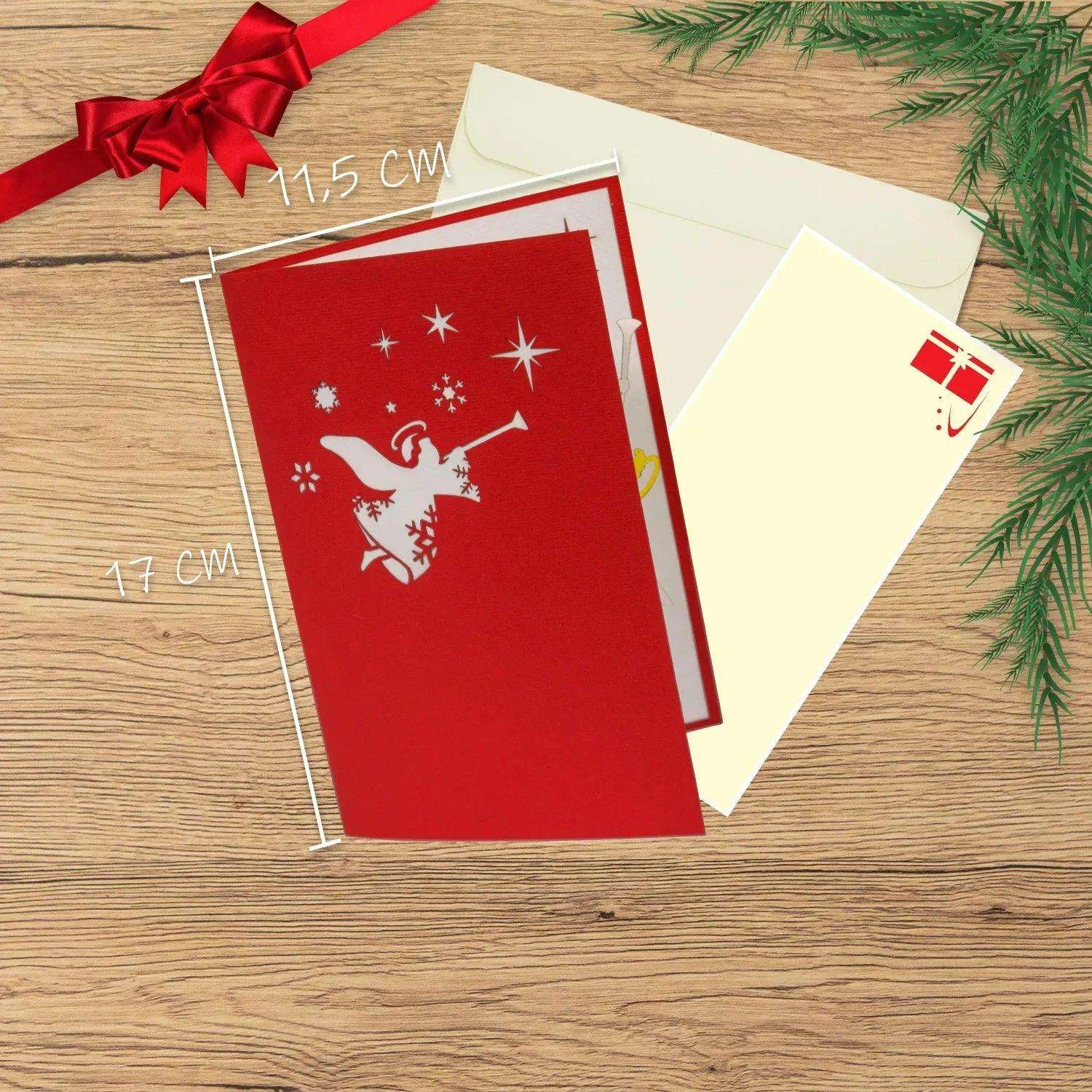Rotierende 3D Pop-Up Karte Christkind Engel Weihnachten, N462 LINPopUp N462