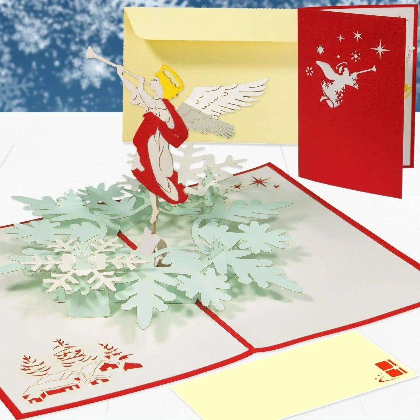 Rotierende 3D Pop-Up Karte Christkind Engel Weihnachten, N462 - LINPopUp