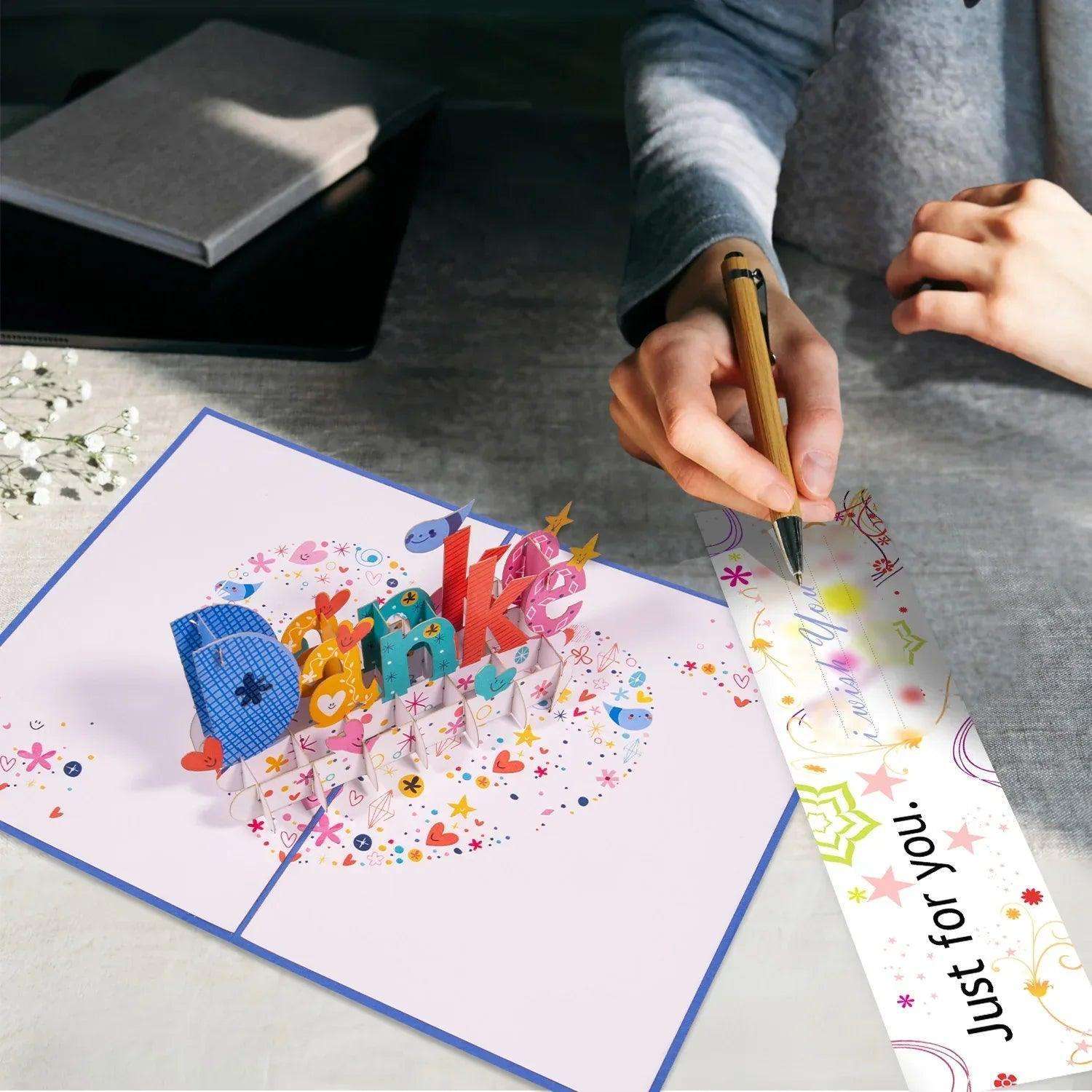 3D Pop-Up Karte Danke Dankeschön, N242 LINPopUp N242