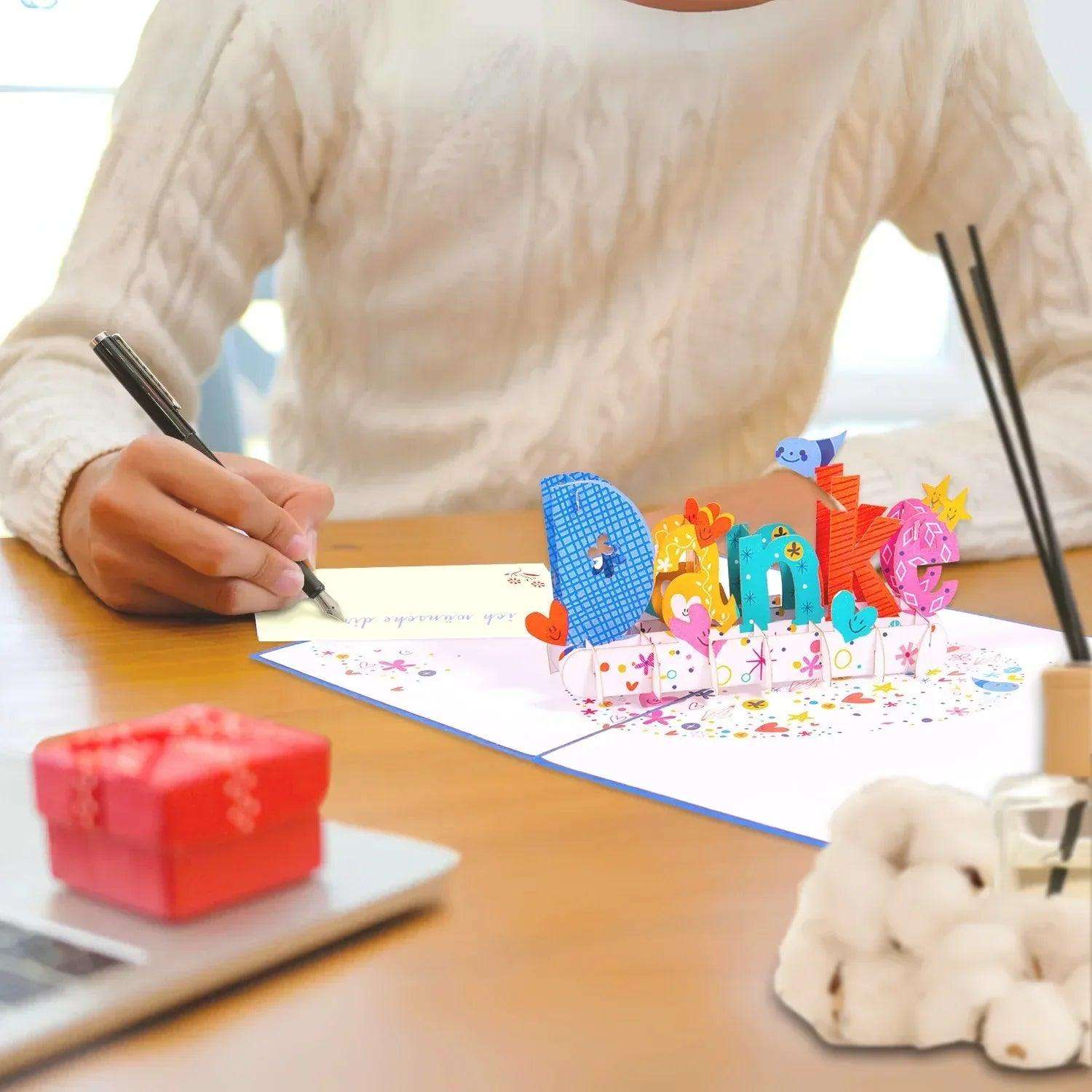 3D Pop-Up Karte Danke Dankeschön, N242 LINPopUp N242