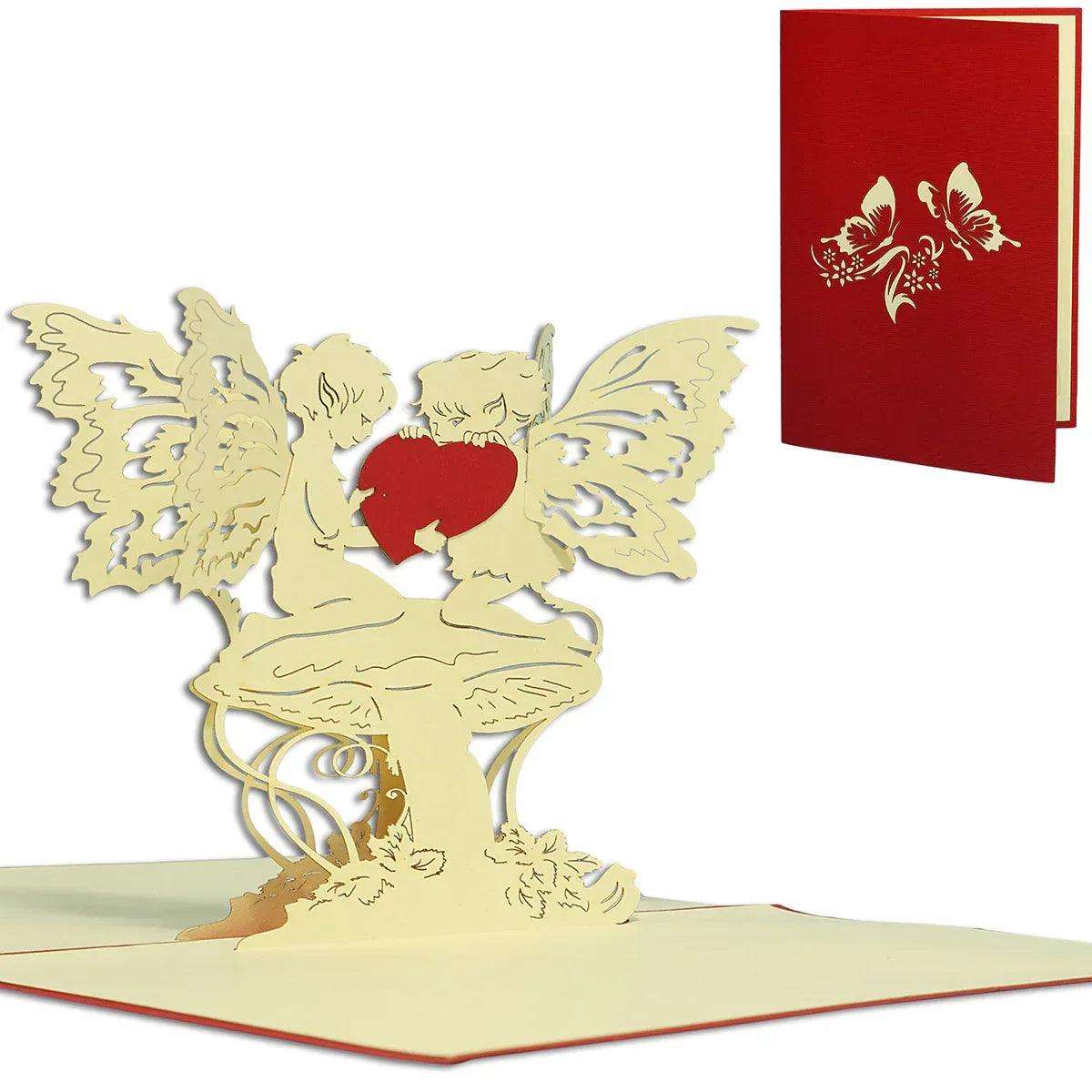 3D Pop-Up Karte Elfe mit Herz, N59 LINPopUp N59