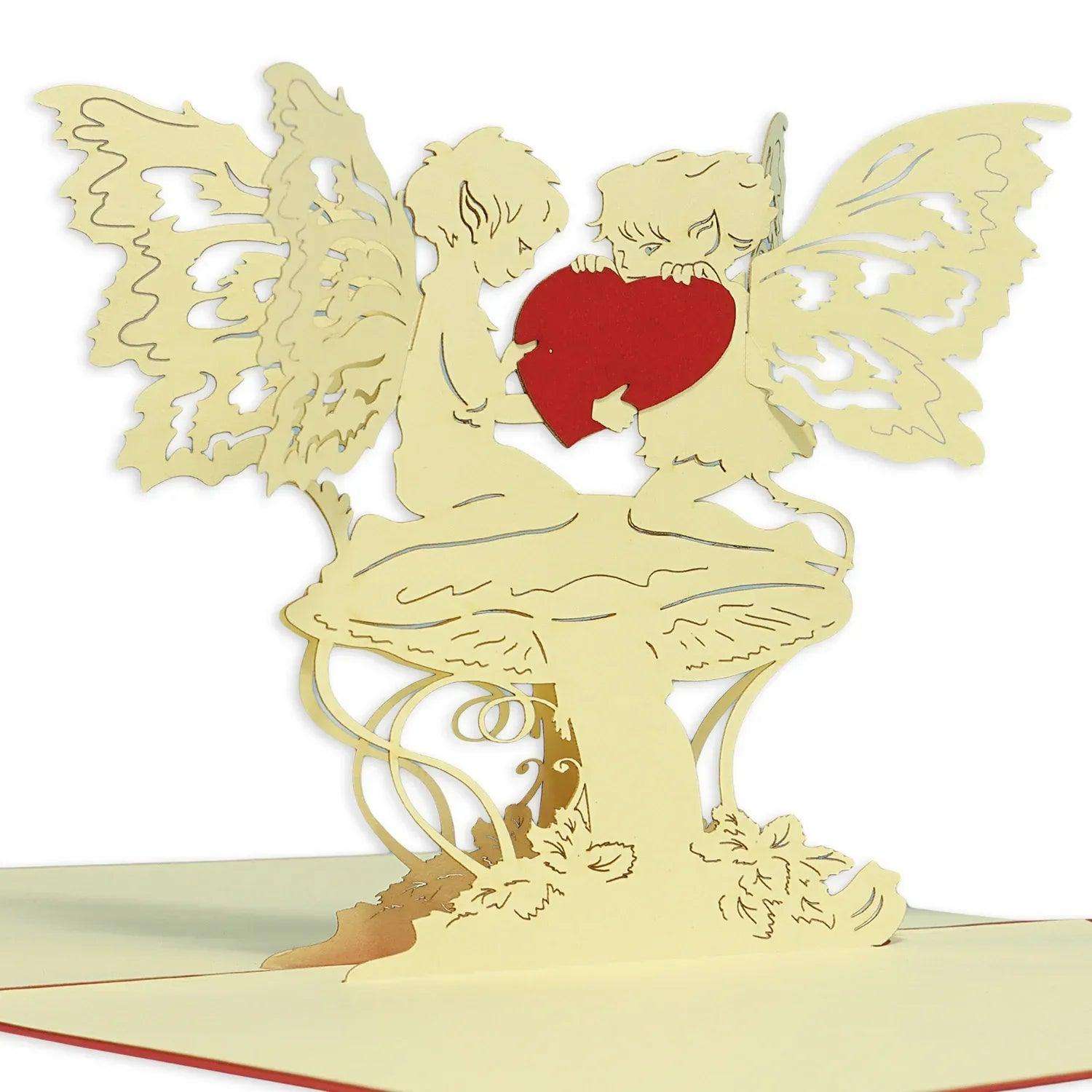 3D Pop-Up Karte Elfe mit Herz, N59 LINPopUp N59