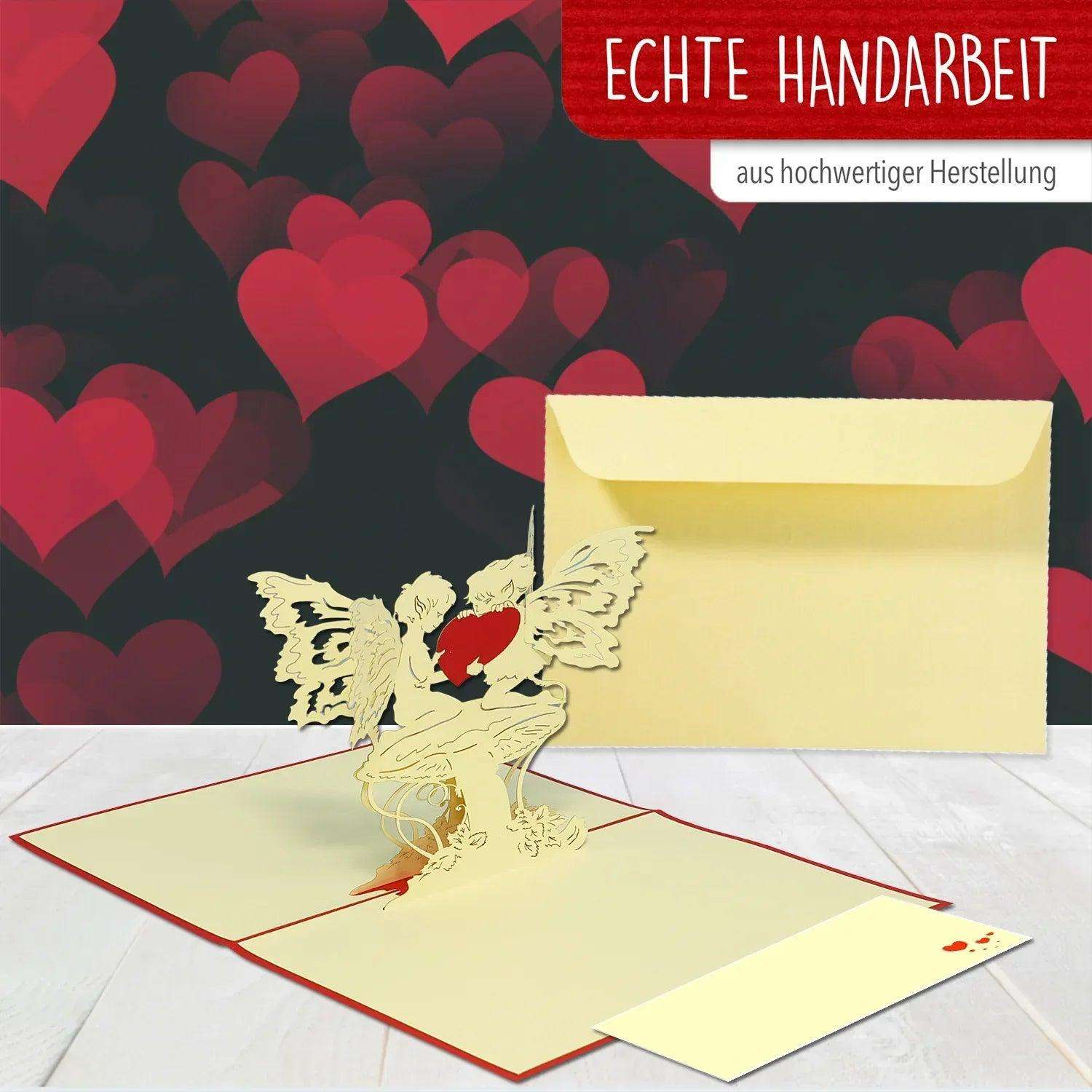 3D Pop-Up Karte Elfe mit Herz, N59 LINPopUp N59