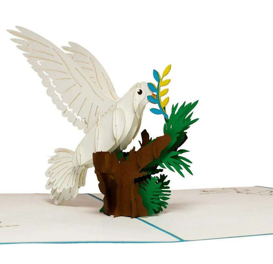 3D Pop-Up Karte Friedenstaube, N141 - LINPopUp