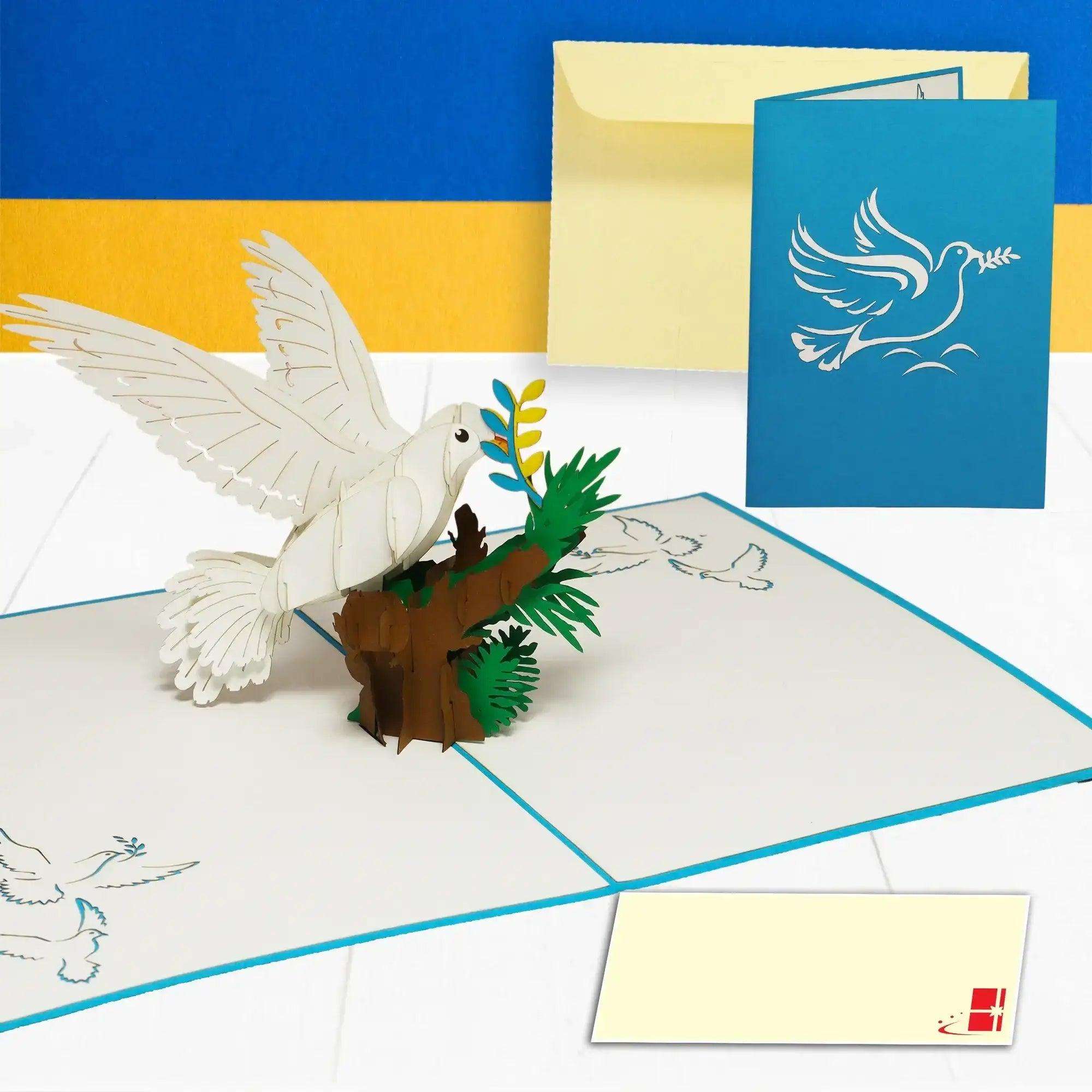 3D Pop-Up Karte Friedenstaube, N141 LINPopUp N141