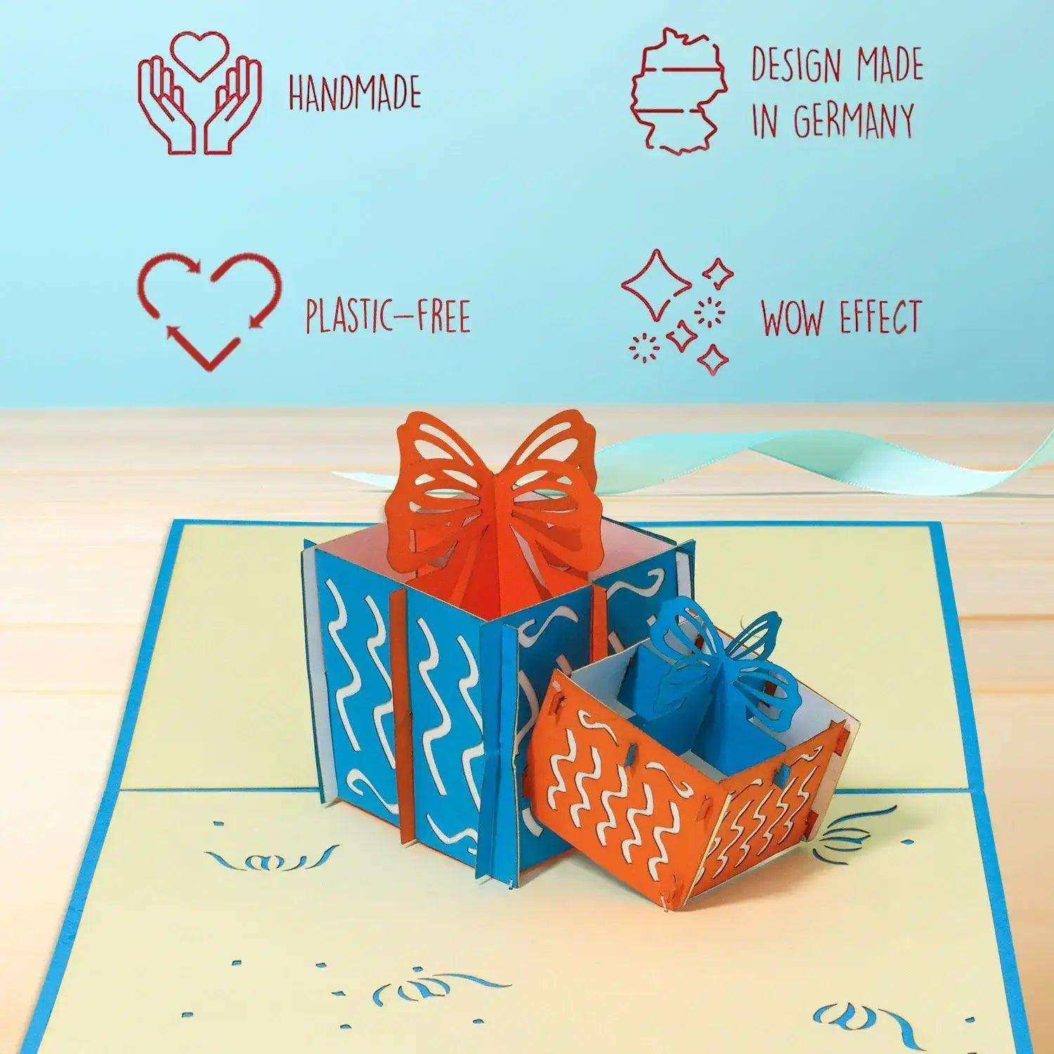 3D Pop-Up Karte Geschenkbox, N712 - LINPopUp