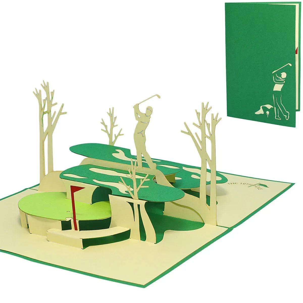 3D Pop-Up Karte Golf Golflandschaft, N350 - LINPopUp