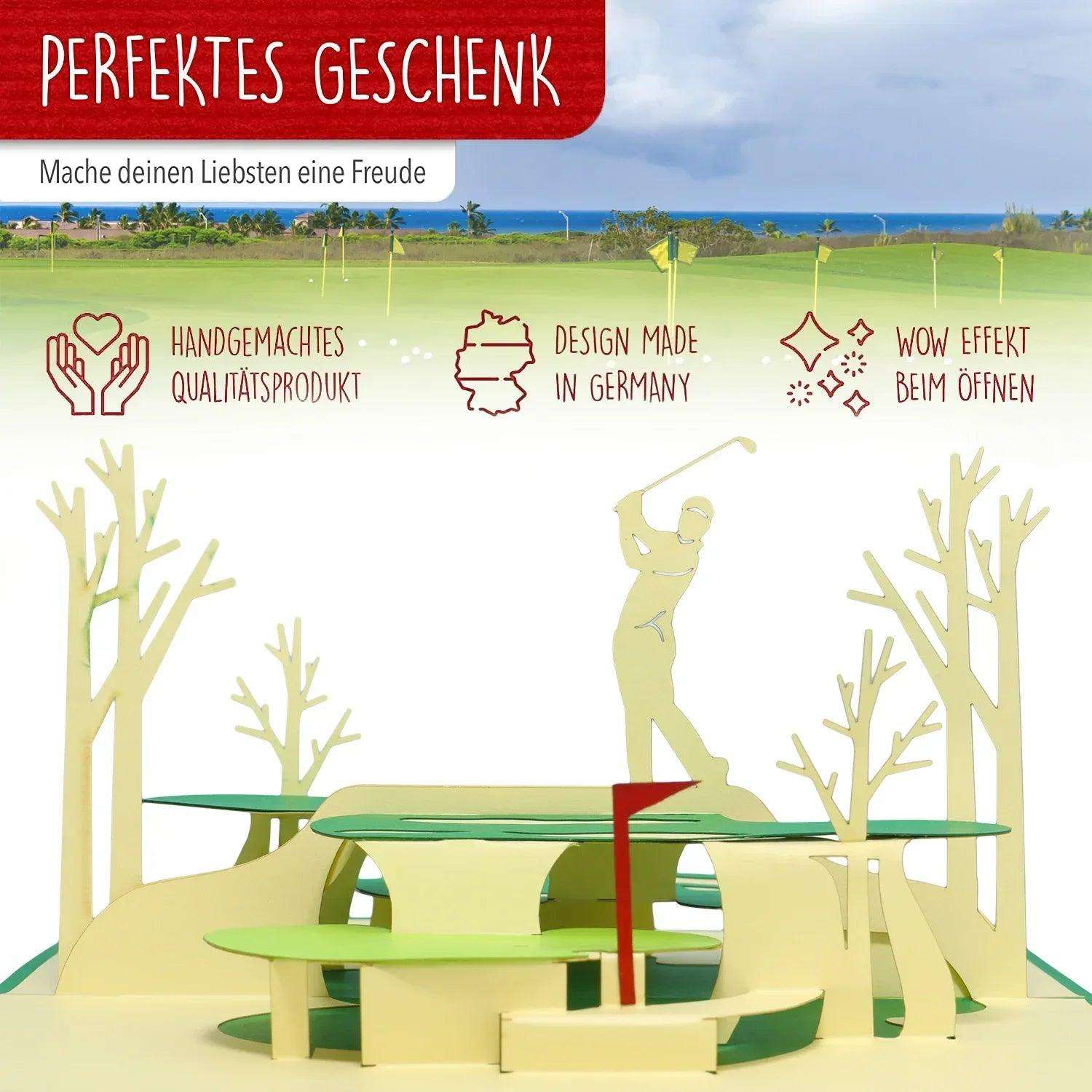 3D Pop-Up Karte Golf Golflandschaft, N350 - LINPopUp