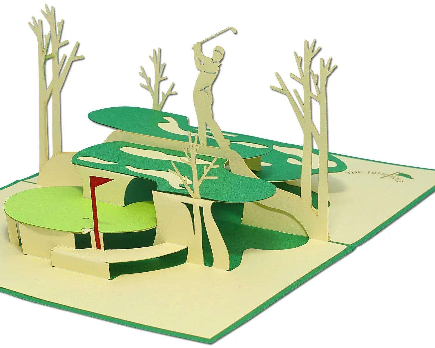 3D Pop-Up Karte Golf Golflandschaft, N350 - LINPopUp