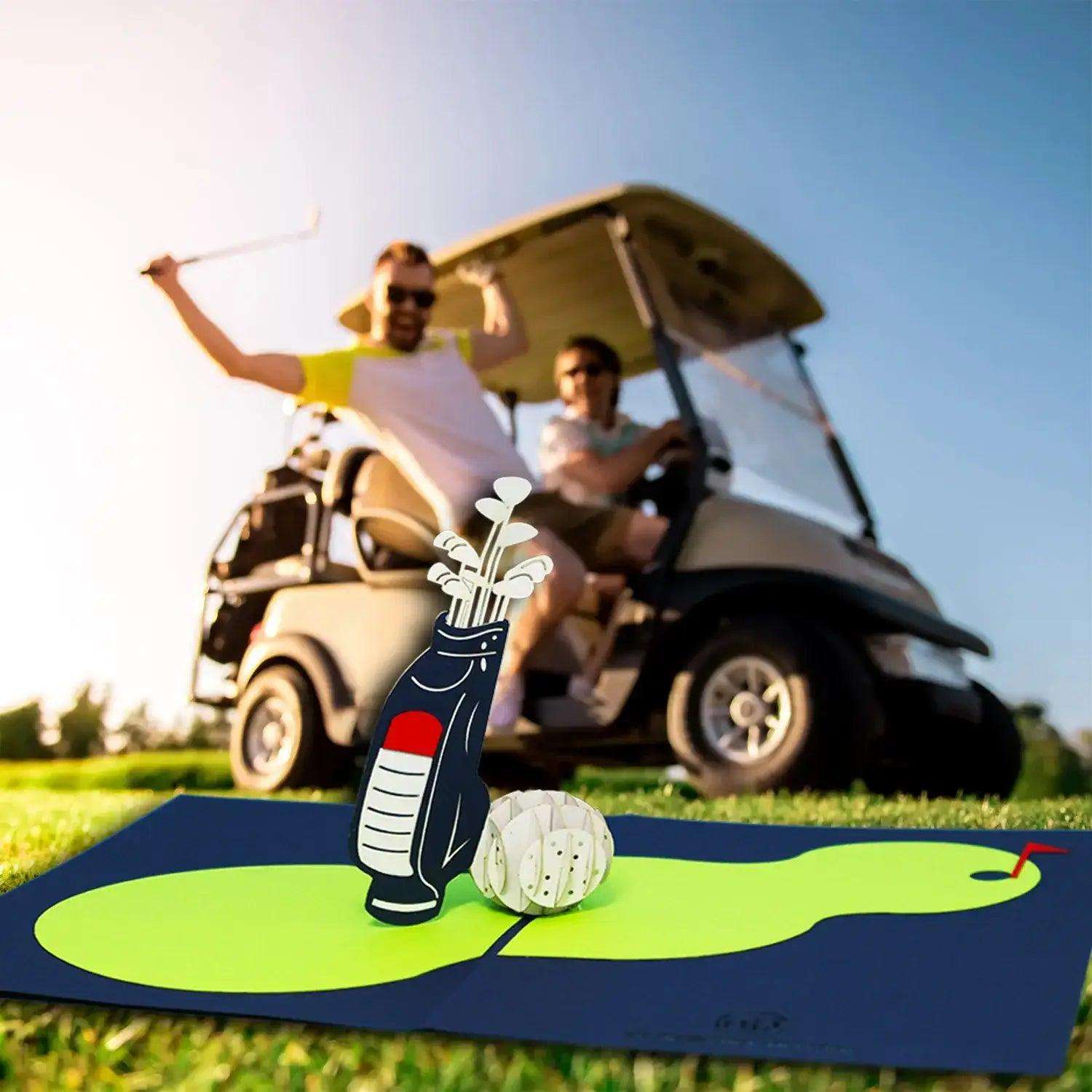 3D Pop-Up Karte Golf Golfschläger, N213 - LINPopUp