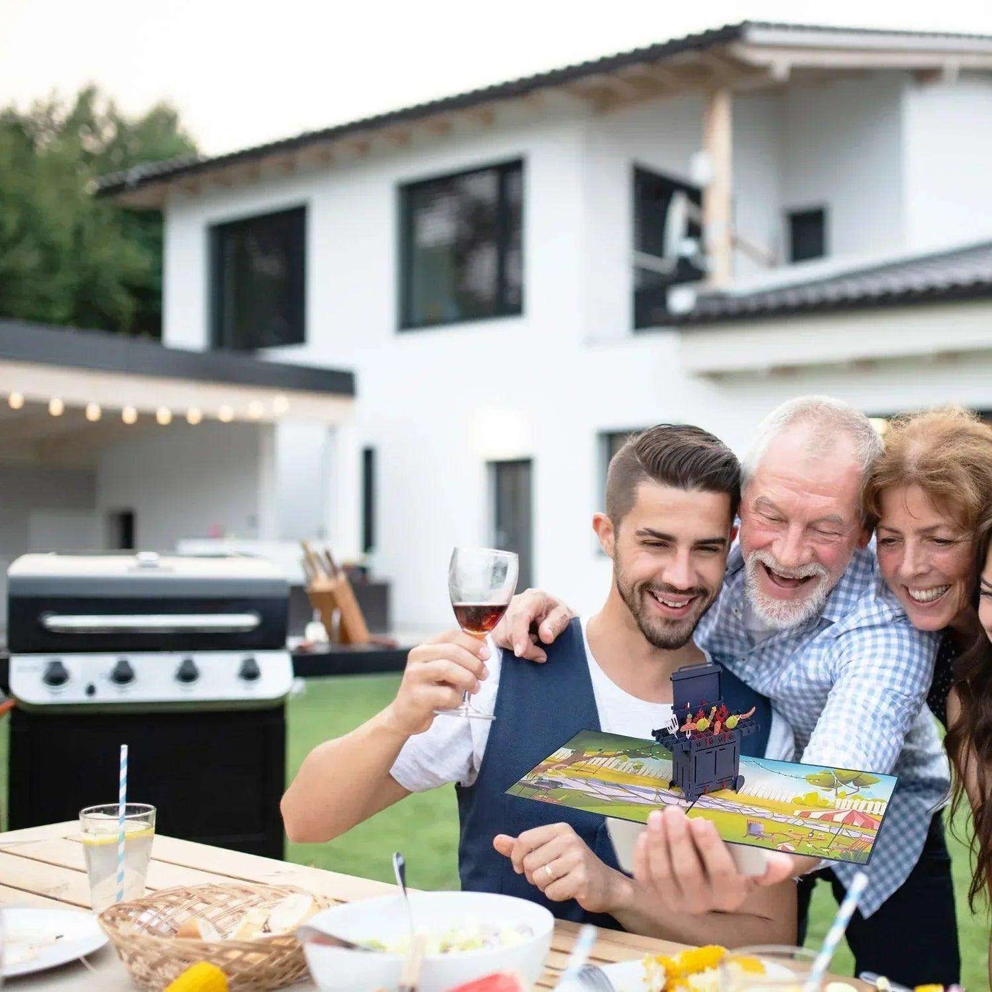 3D Pop-Up Karte Grill Grillanlage, N113 - LINPopUp
