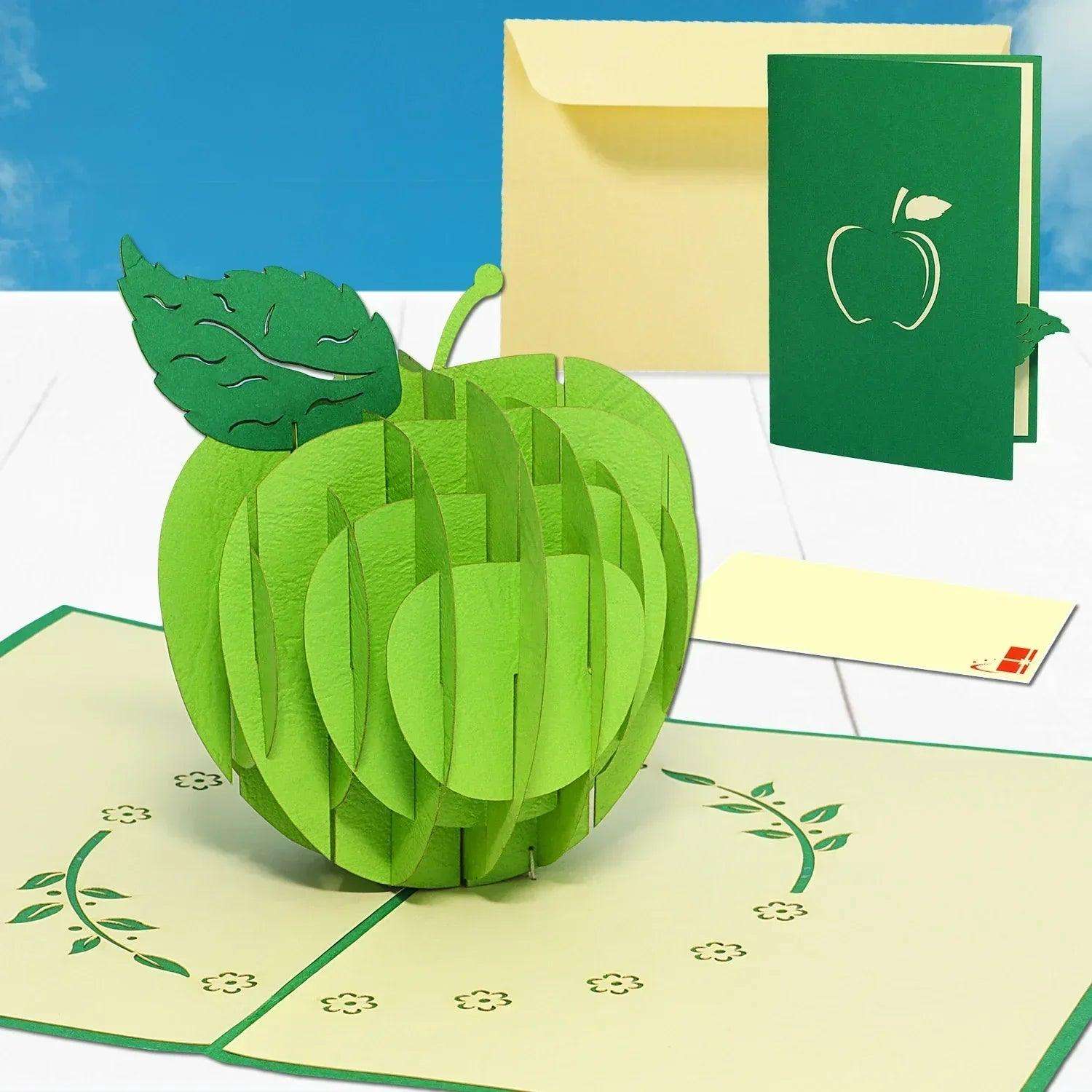 3D Pop-Up Karte Gute Besserung Apfel, N378 - LINPopUp
