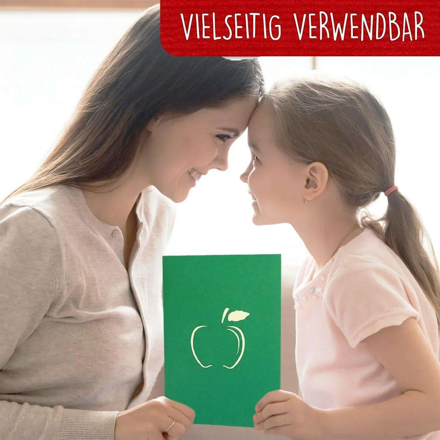 3D Pop-Up Karte Gute Besserung Apfel, N378 LINPopUp N378