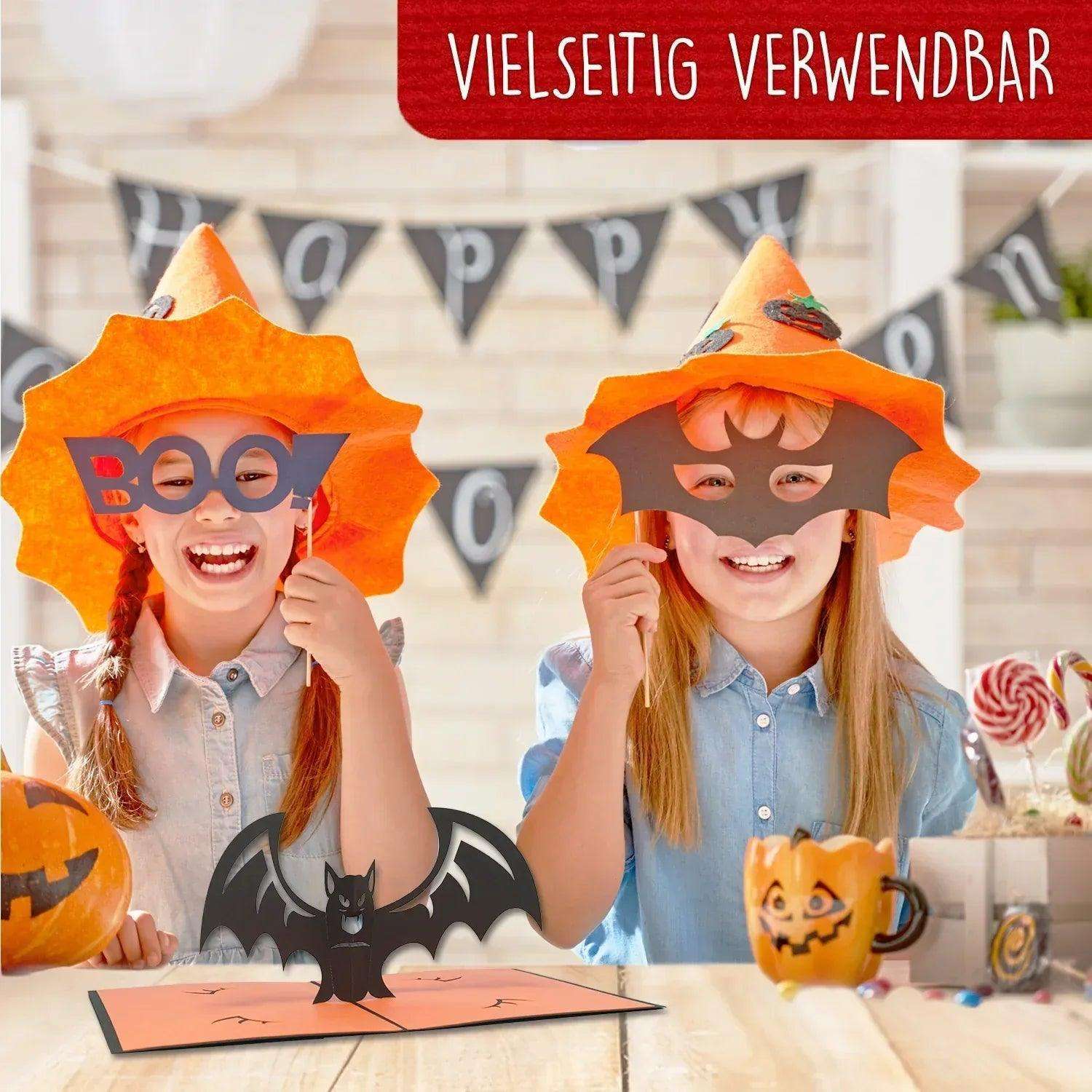 3D Pop-Up Karte Halloween Fledermaus, N140 - LINPopUp