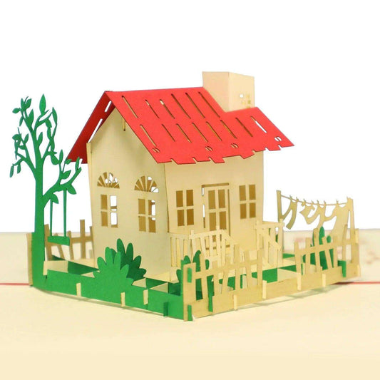 3D Pop-Up Karte Haus Einzug Umzug, N54 - LINPopUp