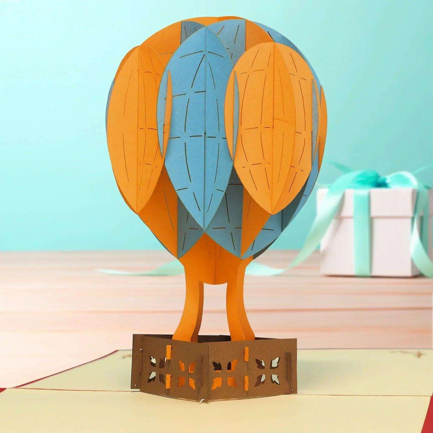 3D Pop-Up Karte Heißluftballon, N150 - LINPopUp