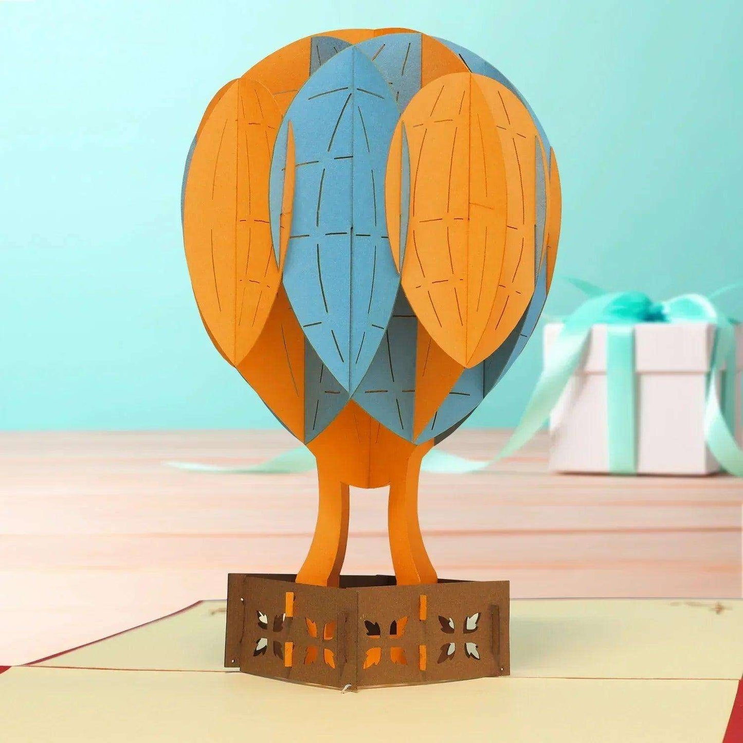3D Pop-Up Karte Heißluftballon, N150 - LINPopUp