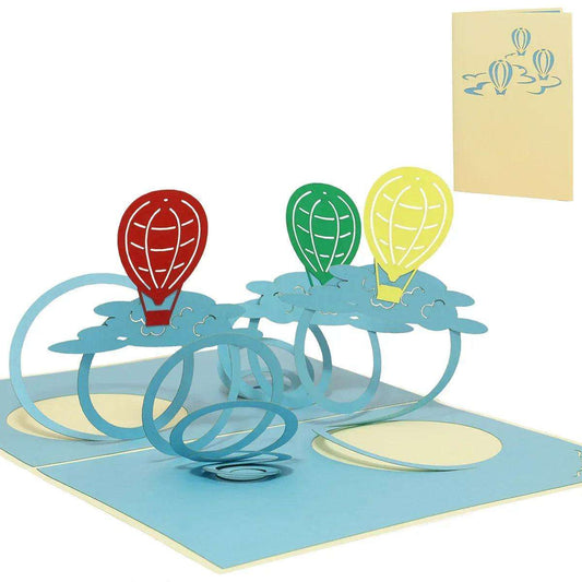 3D Pop-Up Karte Heißluftballons, N151 - LINPopUp