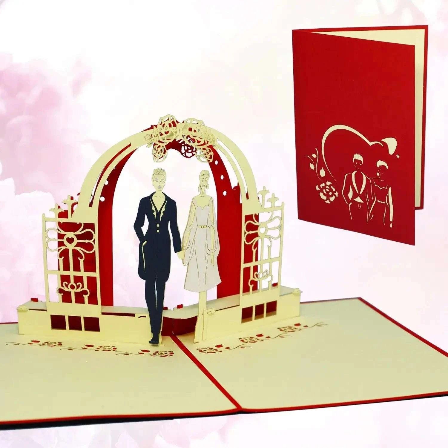 3D Pop-Up Karte Hochzeit Lesbisches Paar, N206 - LINPopUp