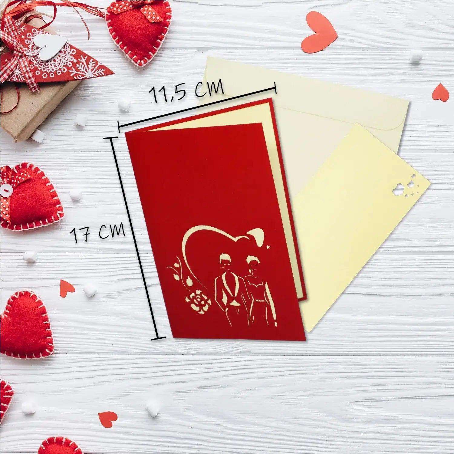3D Pop-Up Karte Hochzeit Lesbisches Paar, N206 - LINPopUp