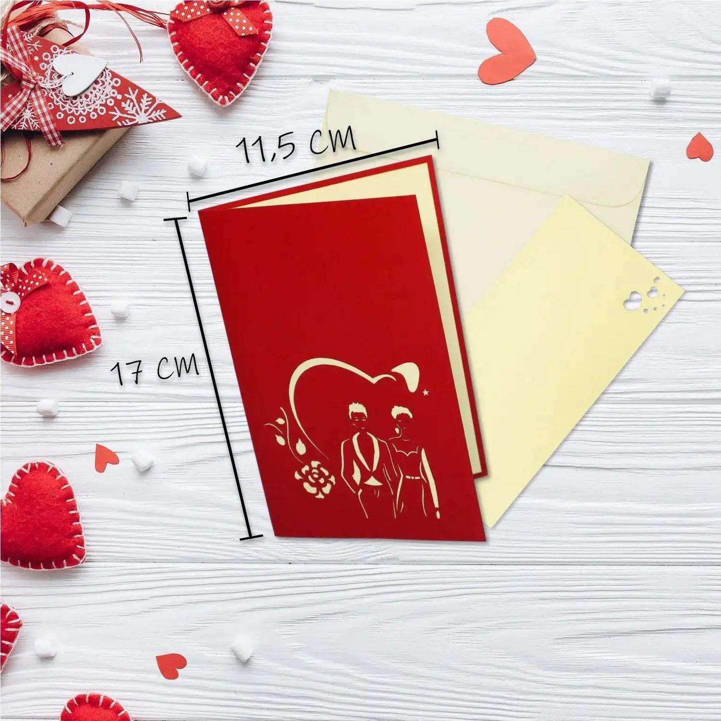 3D Pop-Up Karte Hochzeit Lesbisches Paar, N206 - LINPopUp