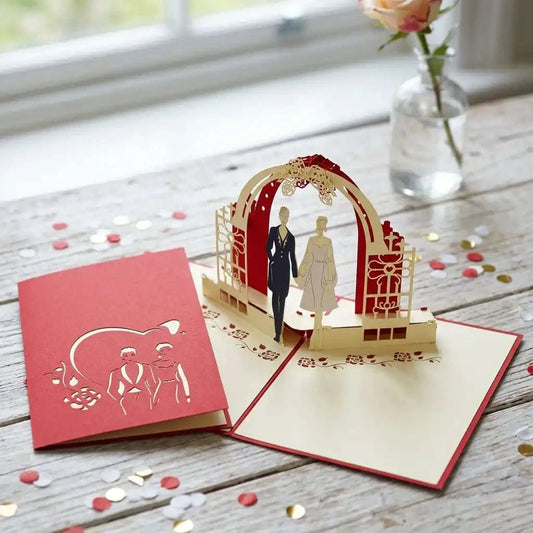 3D Pop-Up Karte Hochzeit Lesbisches Paar, N206 LINPopUp N206