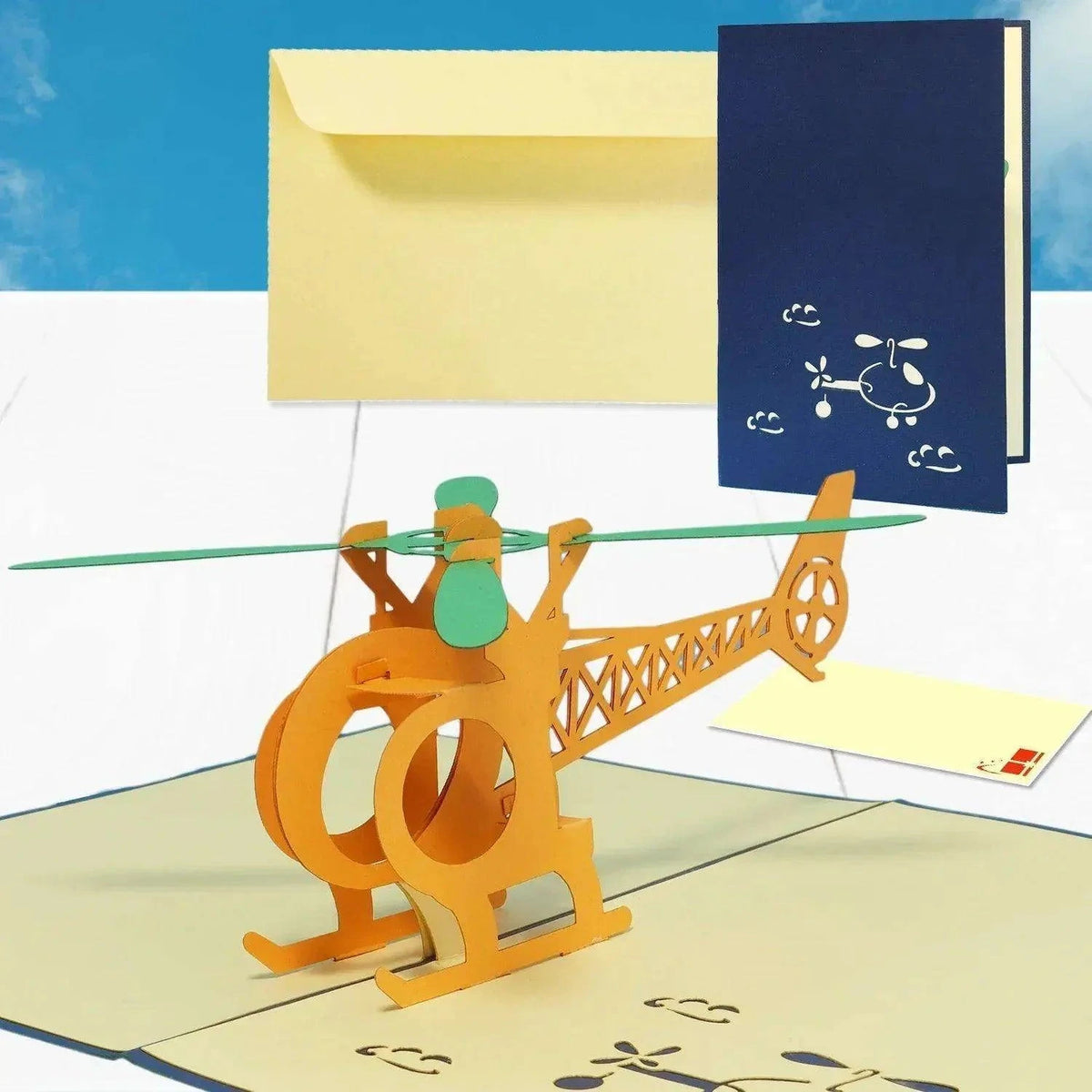 3D Pop-Up Karte Hubschrauber, N148 - LINPopUp