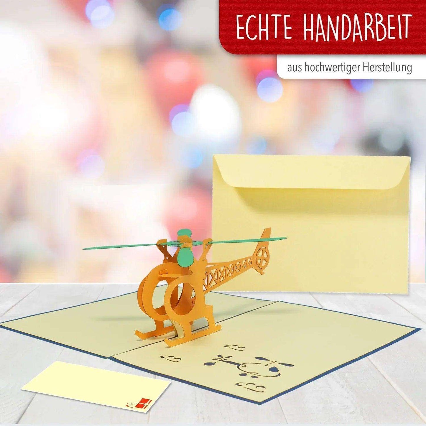 3D Pop-Up Karte Hubschrauber, N148 - LINPopUp