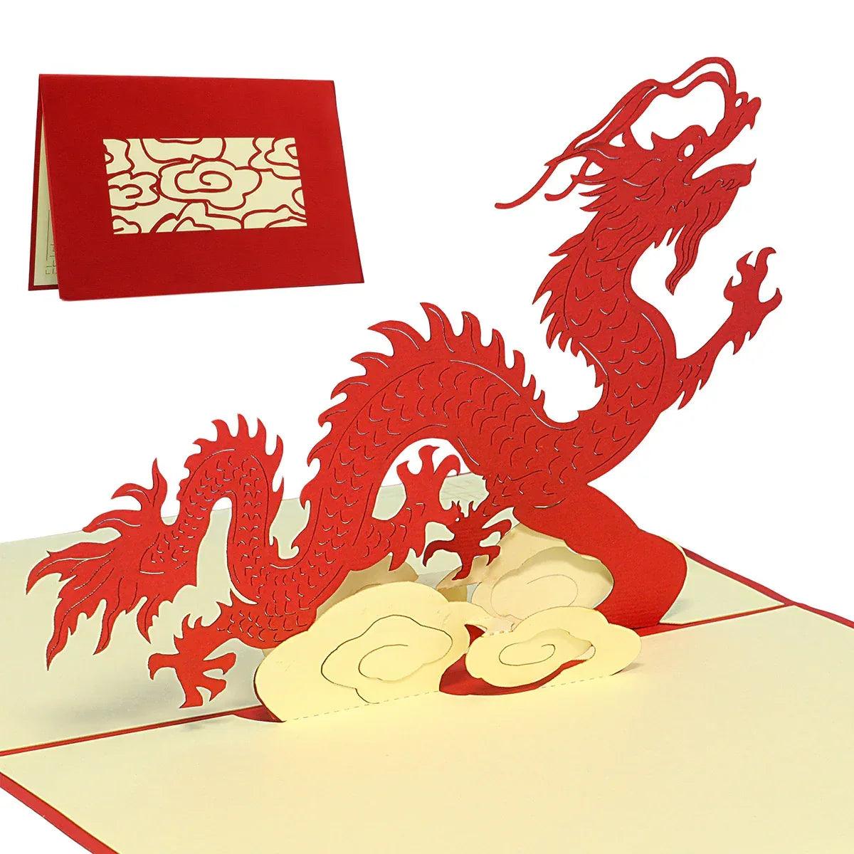 3D Pop-Up Karte Japan Drache Manga, N138 LINPopUp N138