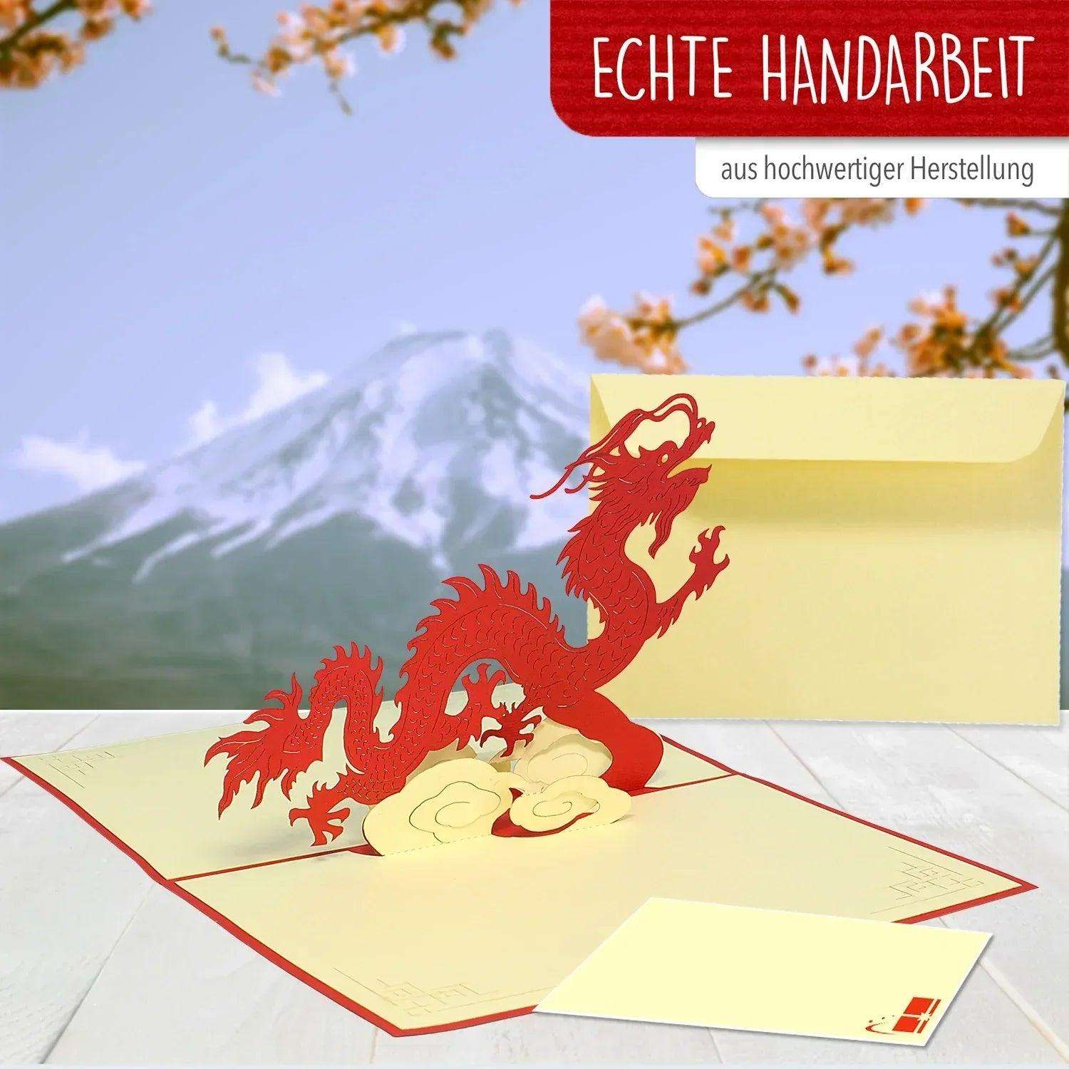 3D Pop-Up Karte Japan Drache Manga, N138 - LINPopUp