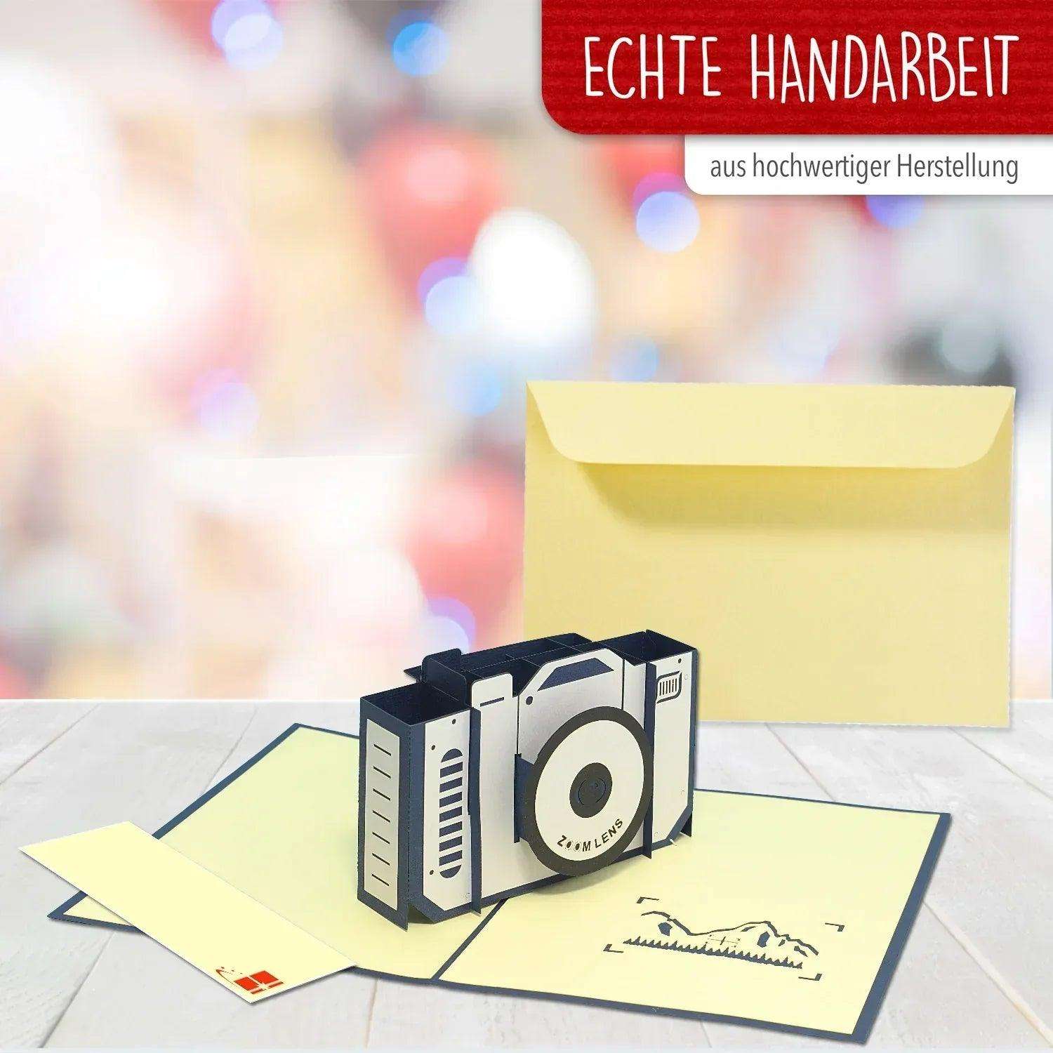 3D Pop-Up Karte Kamera Fotografie, N319 - LINPopUp