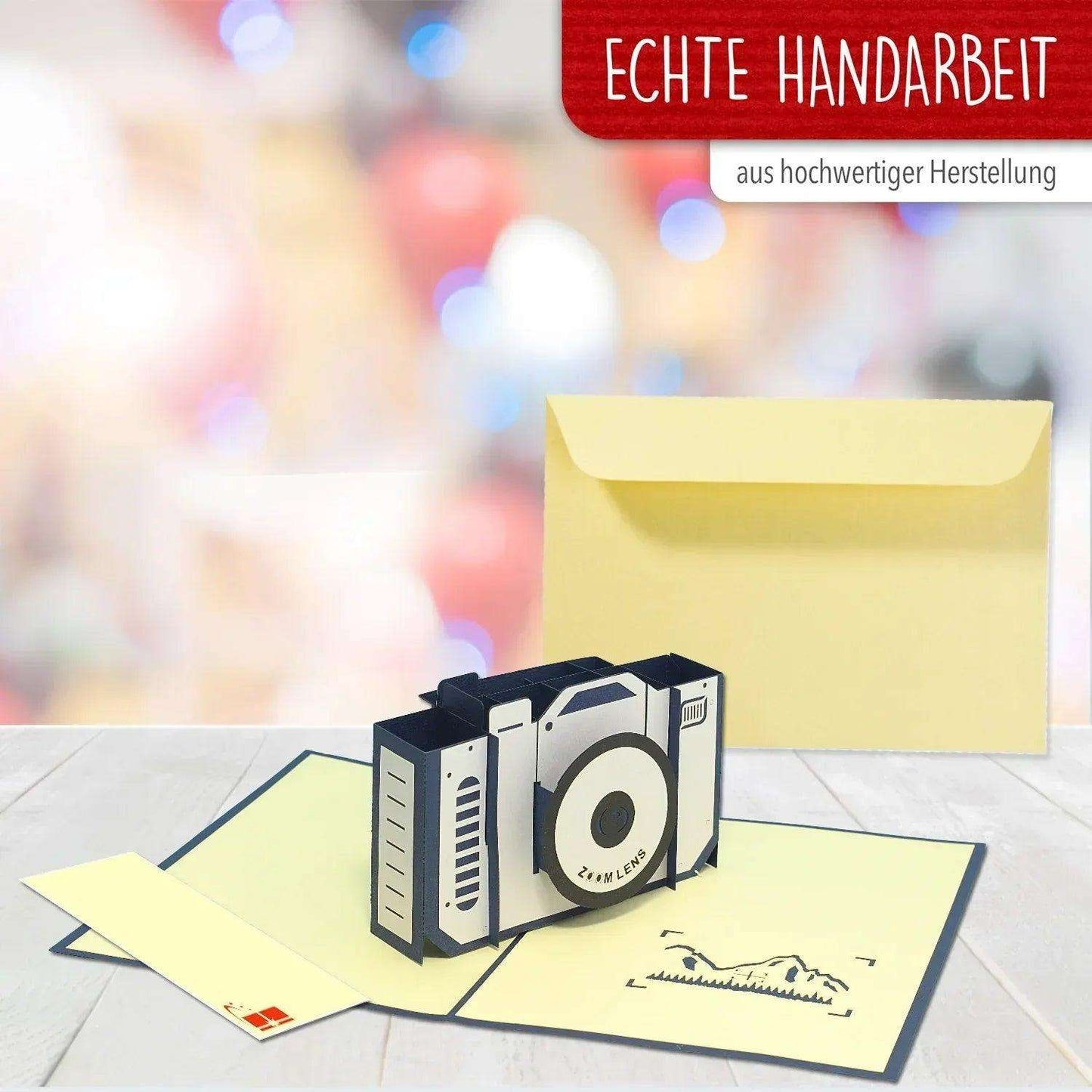 3D Pop-Up Karte Kamera Fotografie, N319 - LINPopUp