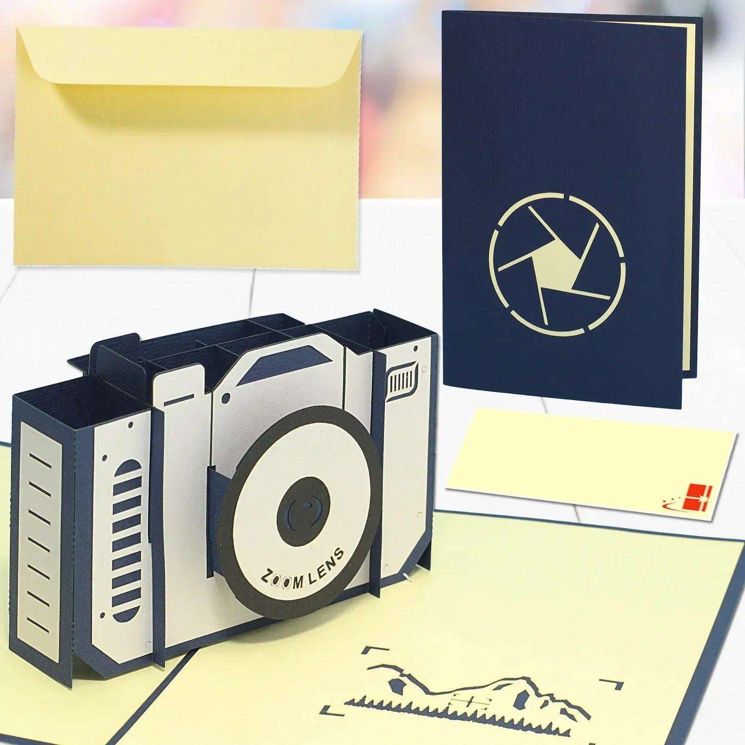 3D Pop-Up Karte Kamera Fotografie, N319 - LINPopUp