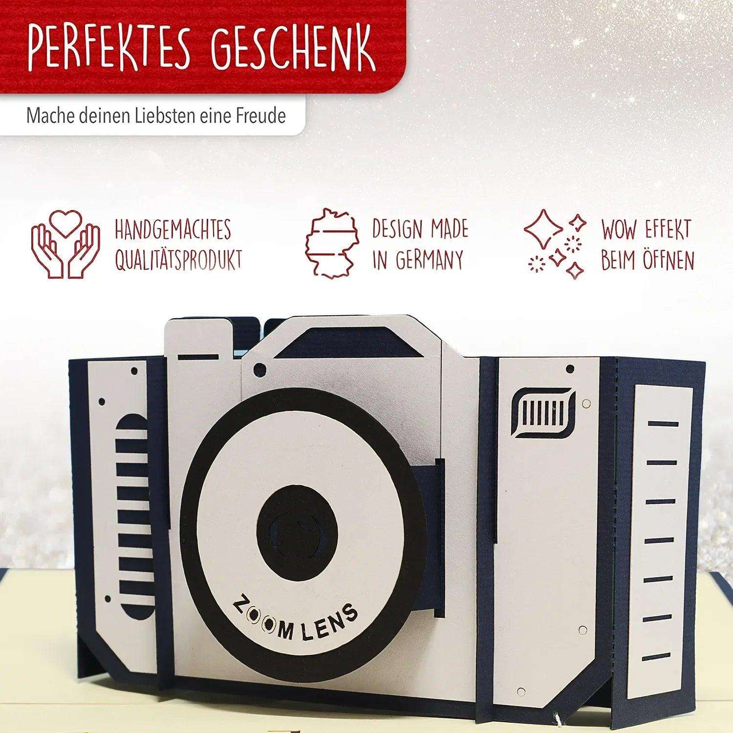 3D Pop-Up Karte Kamera Fotografie, N319 - LINPopUp